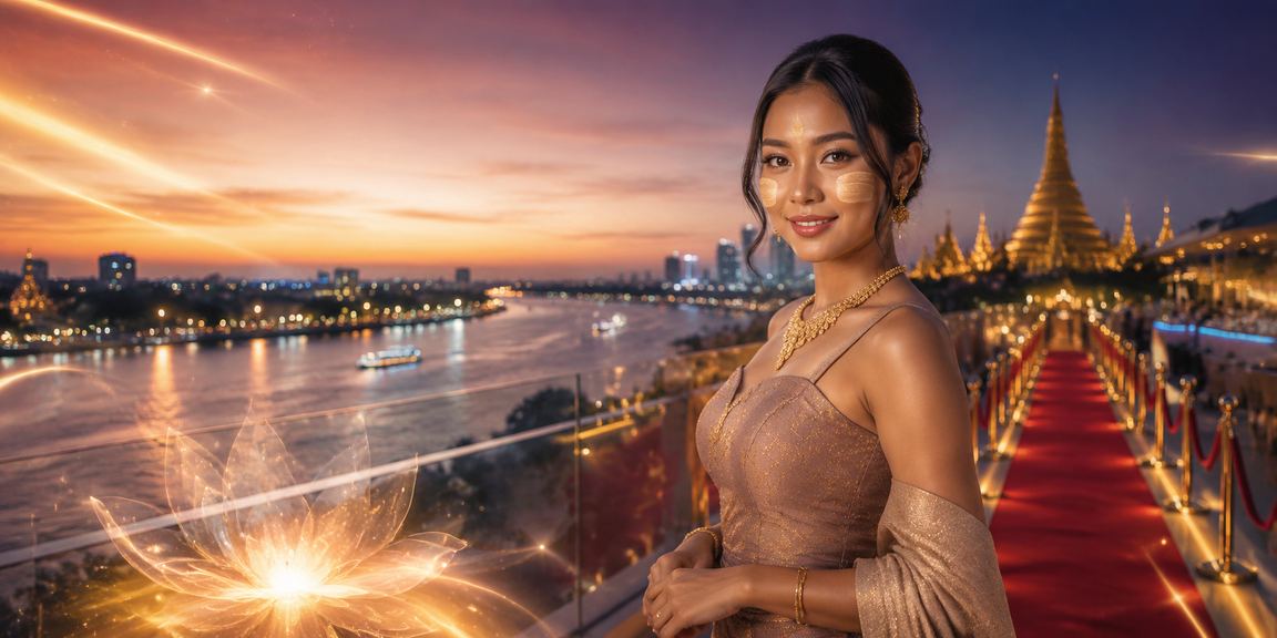 ရန်ကုန်မြစ်ရဲ့ ကမ်းခြေတွင် ဖုန်းဖြင့် စလော့ဂိမ်းကစားနေသော မြန်မာစားသုံးသူ